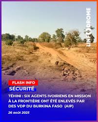 Frontière Côte d’Ivoire-Burkina Faso : six agents humanitaires ivoiriens enlevés